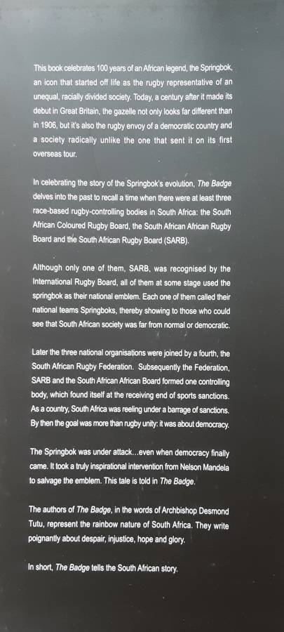 The Badge, A Centenary of the Springbok Emblem edited by Paul Dobson et al