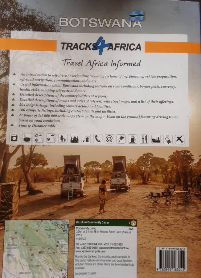 Botswana Self Drive Guide Edition 2 by Tracks 4 Africa plus Kgalagadi and Botswana loose maps
