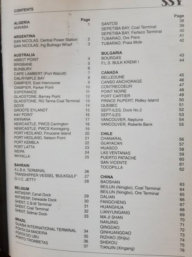 Major Coal and Ore Ports 6th Edition compiled by SSY Consultancy & Research