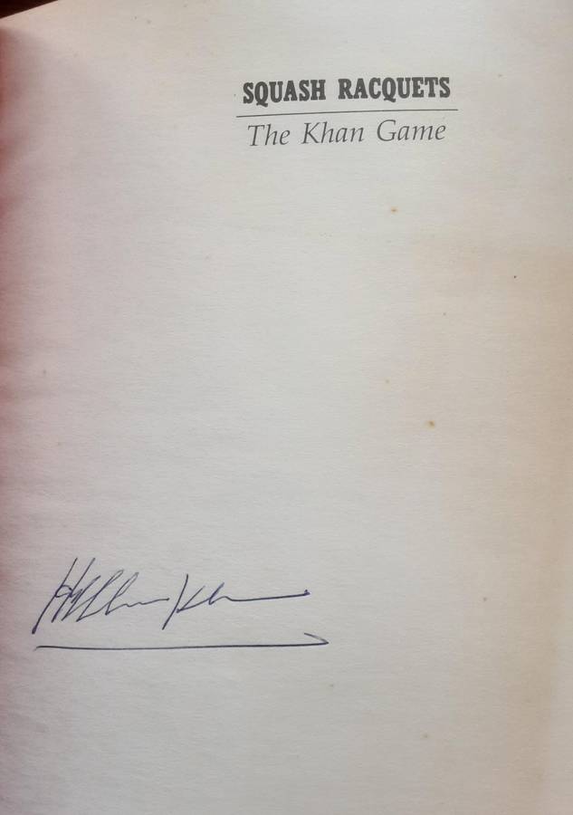 Squash Racquets The Khan Game by Hashim Khan with Richard Randell **Signed by Khan**