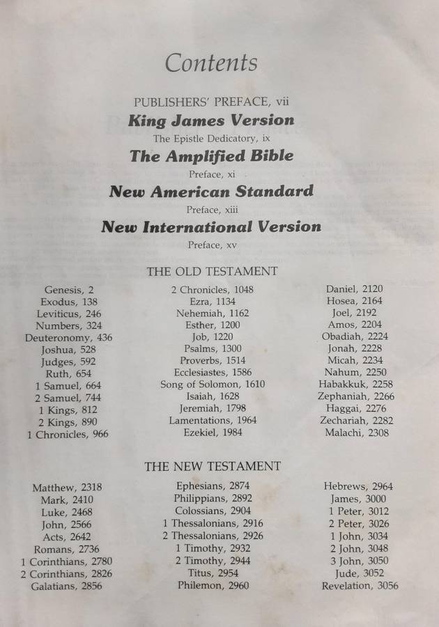 The Comparative Study Bible, A Parallel Bible -  NIV, New American, Amplified & King James Version