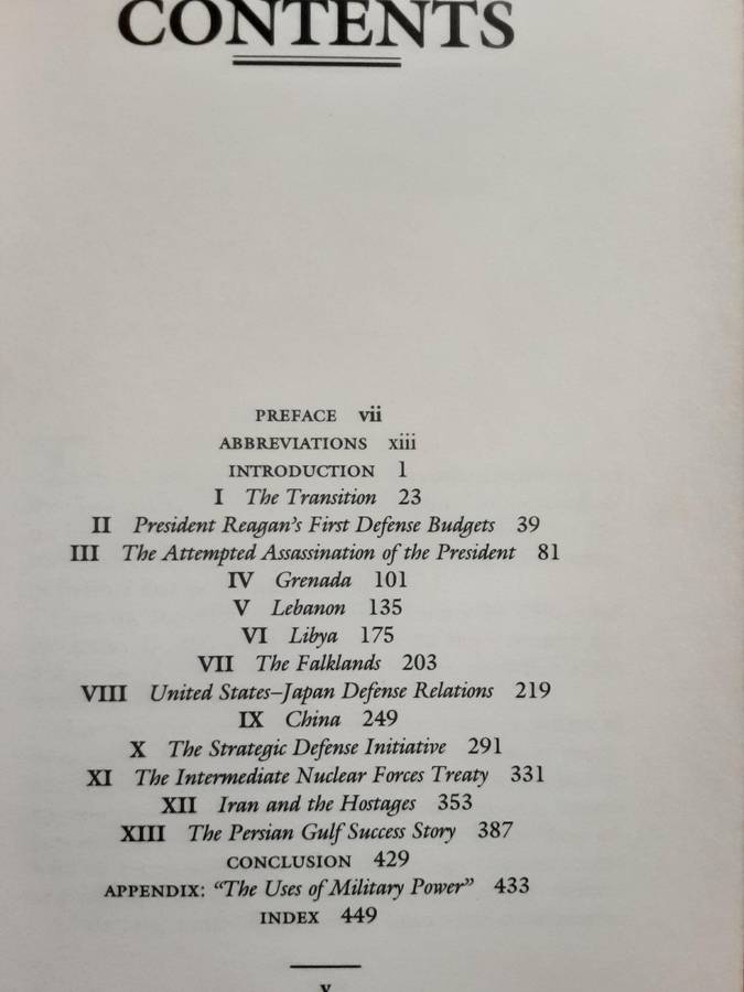 Fighting For Peace Seven Critical Years in the Pentagon by Casper W Weinberger **Signed edition **