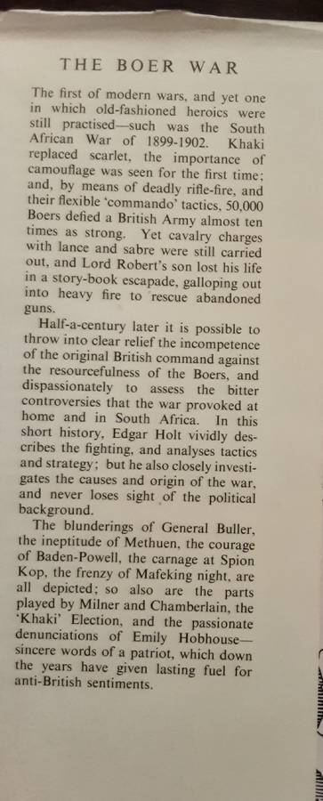 The Boer War by Edgar Holt