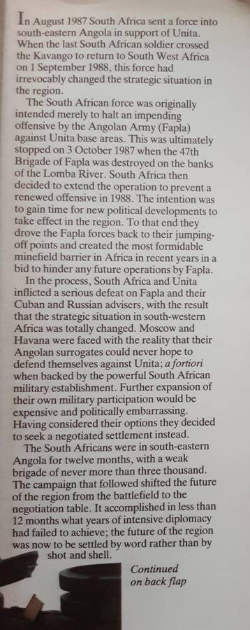 War in Angola The Final South African Phase by Helmoed Romer Heitman