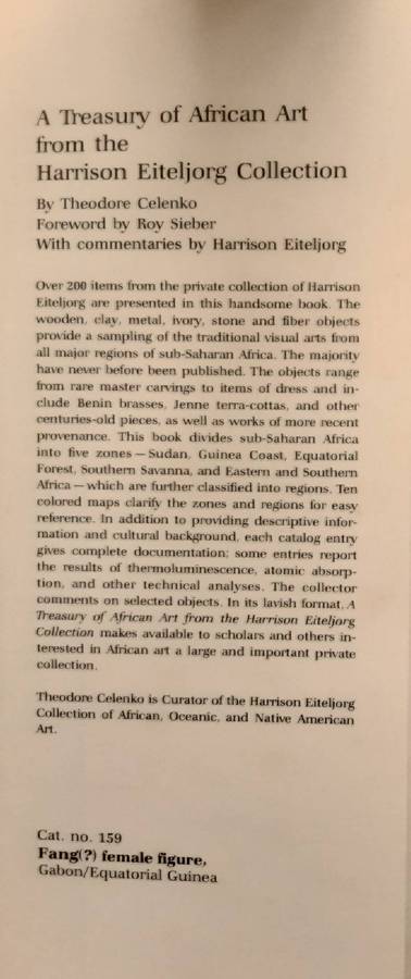 A Treasury of African Art fom the Harrison Eiteljorg Collection  by Theodore Celenko