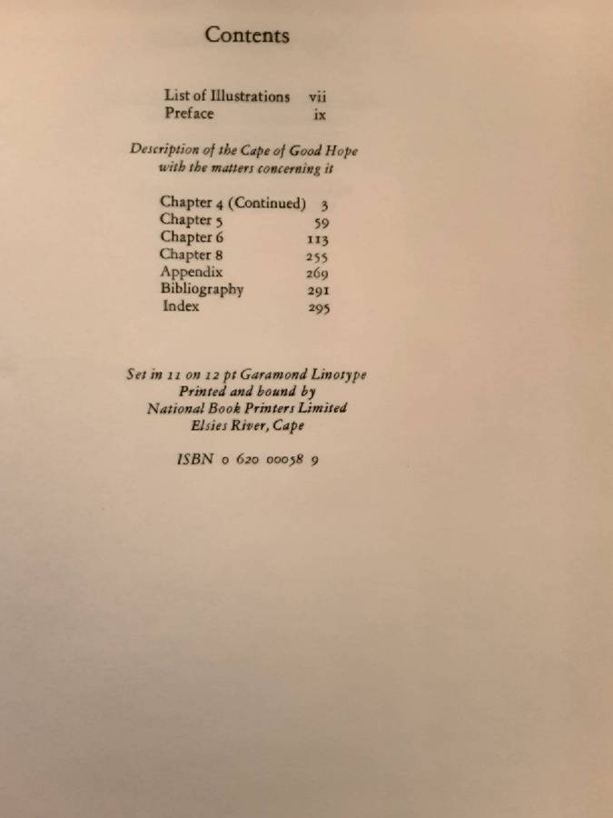 Description of the Cape of Good Hope with matters concerning it by Francois Valentyn