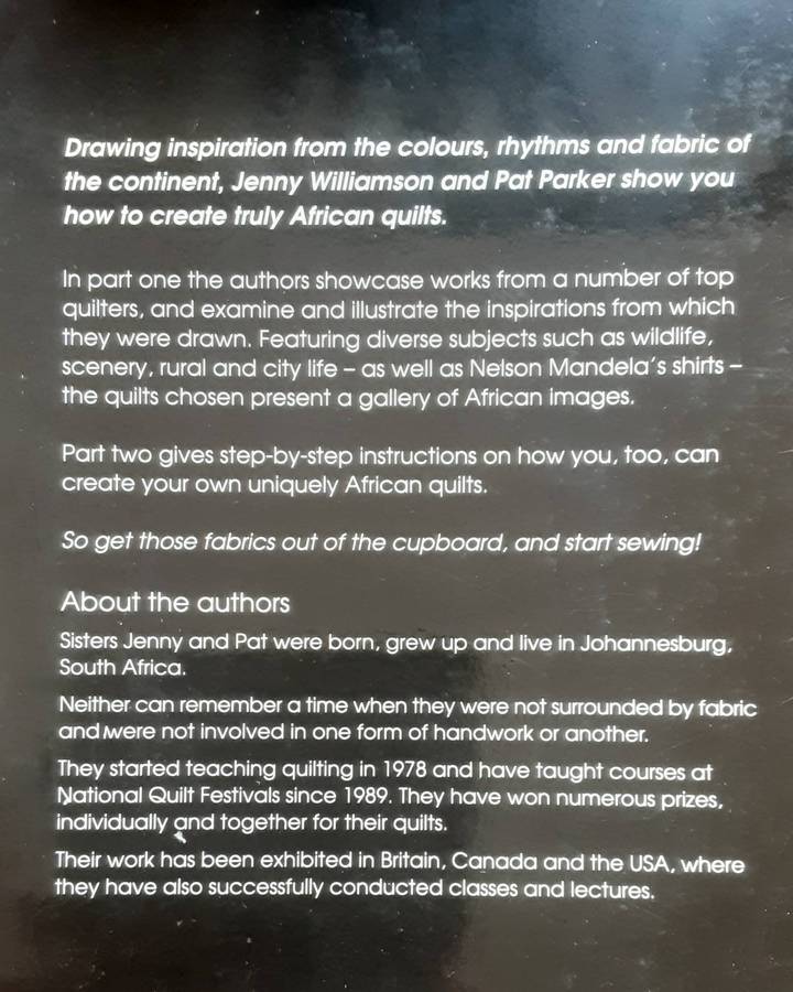 Quilt Africa by Jenny Williamson and Pat Barker **Signed Copy **