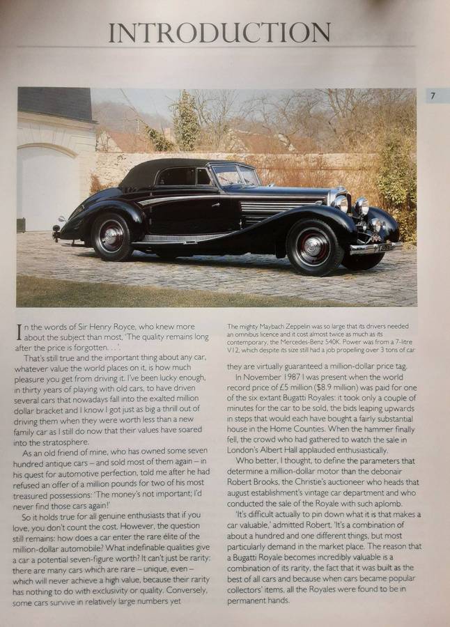 Million Dollar Automobiles, A Connoisseurs Collection by David Burgess Wise