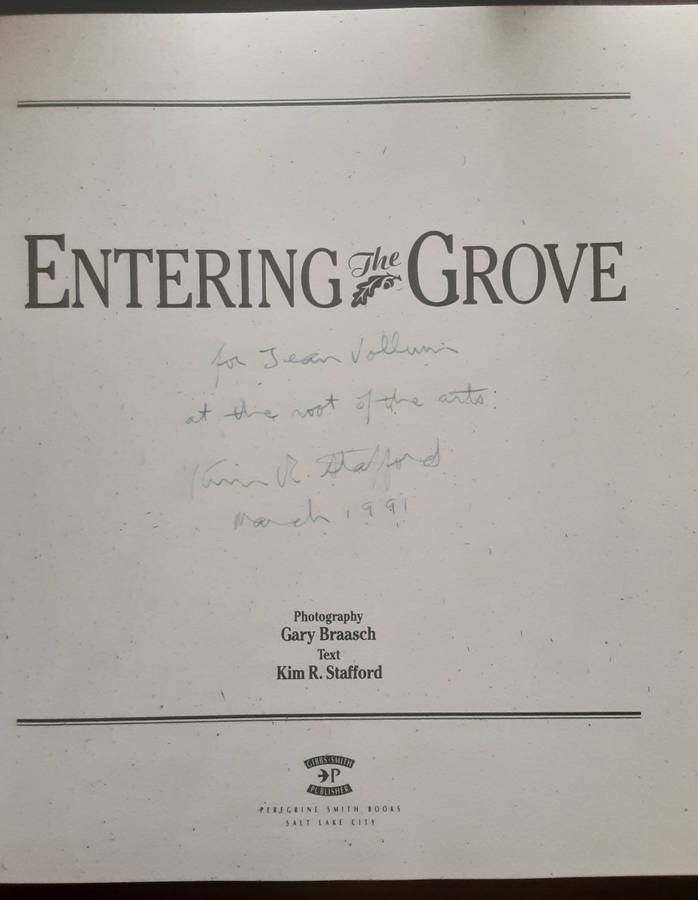 Entering Grove photography by Gary Braasch text by Kim R Stafford ***Signed by Stafford ***