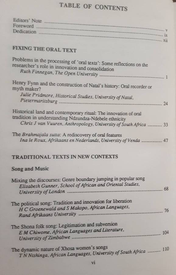 Oral Tradition & Innovation New Wine in Old Bottles? Edited by Edgard Sienaert