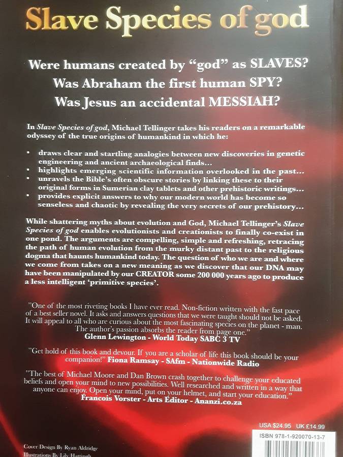 Slave Species of God The Story of Humankind From the Cradle of Humankind by M Tellinger