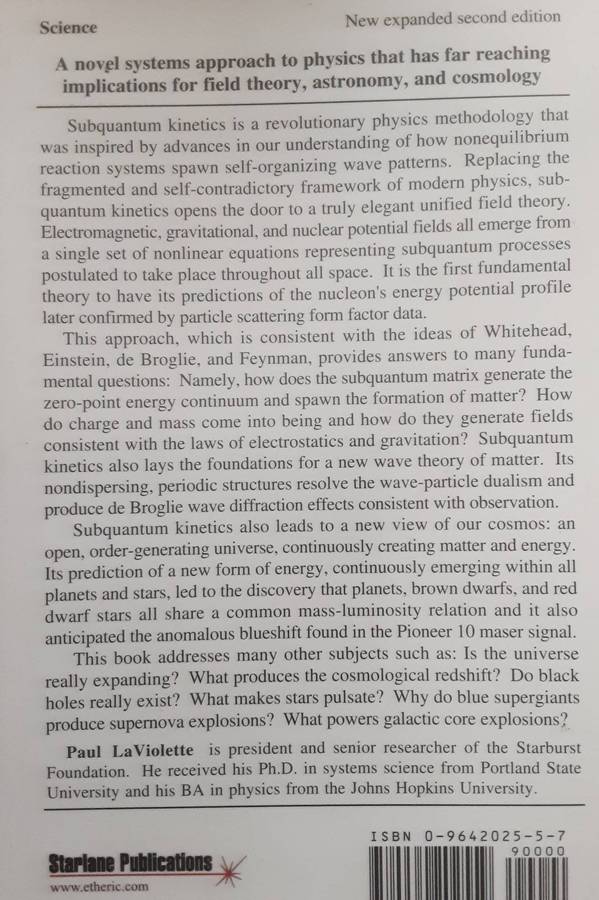 Subquantum Kinetics A System Approach to Physics and Cosmology by Paul A LaViolette
