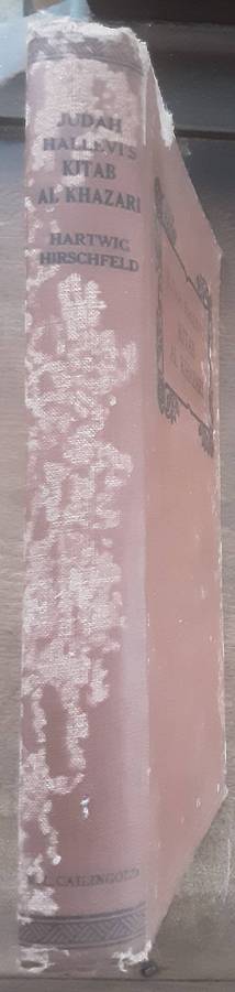 Judah Hallevi's Kitab AL Khazari translated by Hartwig Hirschfield