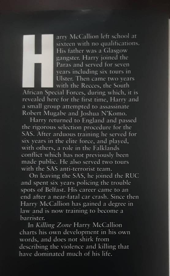Killing Zone, A Life in the Paras, The Recces, The SAS and the RUC by Harry McCallion