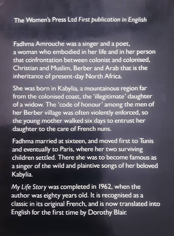My Life Story Fadhma Amrouche translated by Dorothy Blair