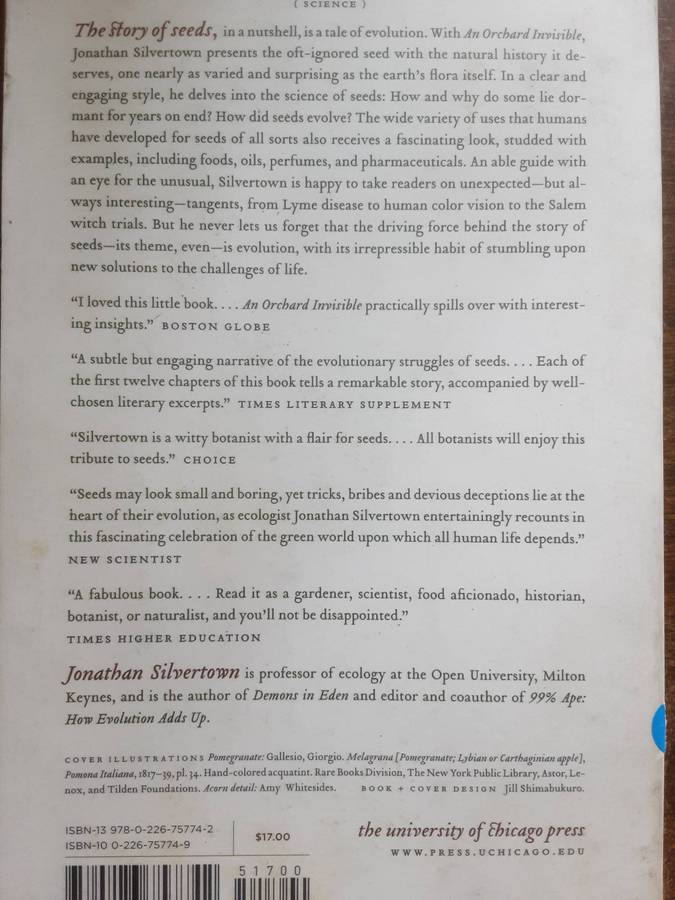 An Orchard Invisible A Natural History of Seeds by Jonathan Silvertown