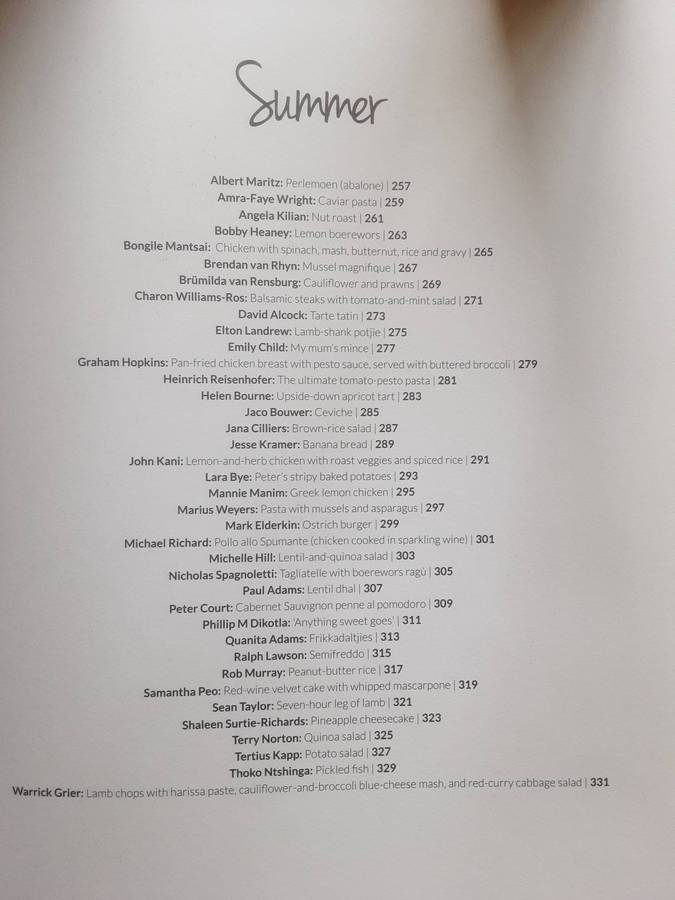Bravo! Food From the S A Stars of Stage