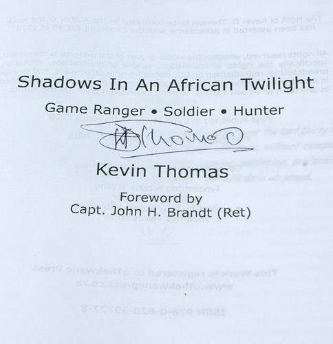 Shadows in an African Twilight -- Kevin Thomas (signed)