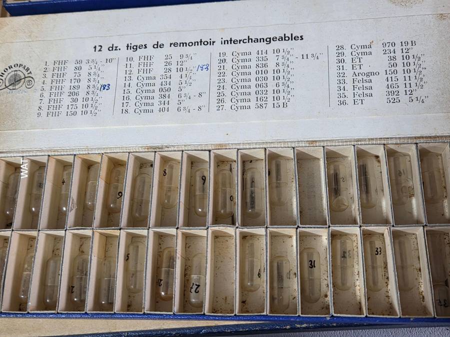 NOS Stems, Cyma, ET, Omega, Perseux, FHF, Oris, AS, MST, Revue, EB, EBOSA