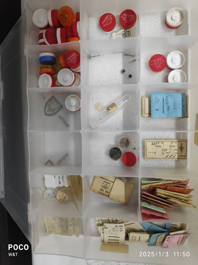 Mixed Lot of watch parts  Seiko/Roamer/ETA/FEF/Large Mainspring Barrel Assortment