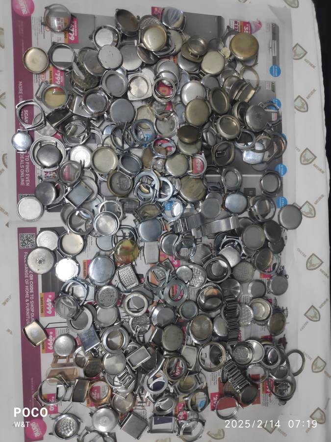 large lot of steel cases, trench, normal , tank and casebacks