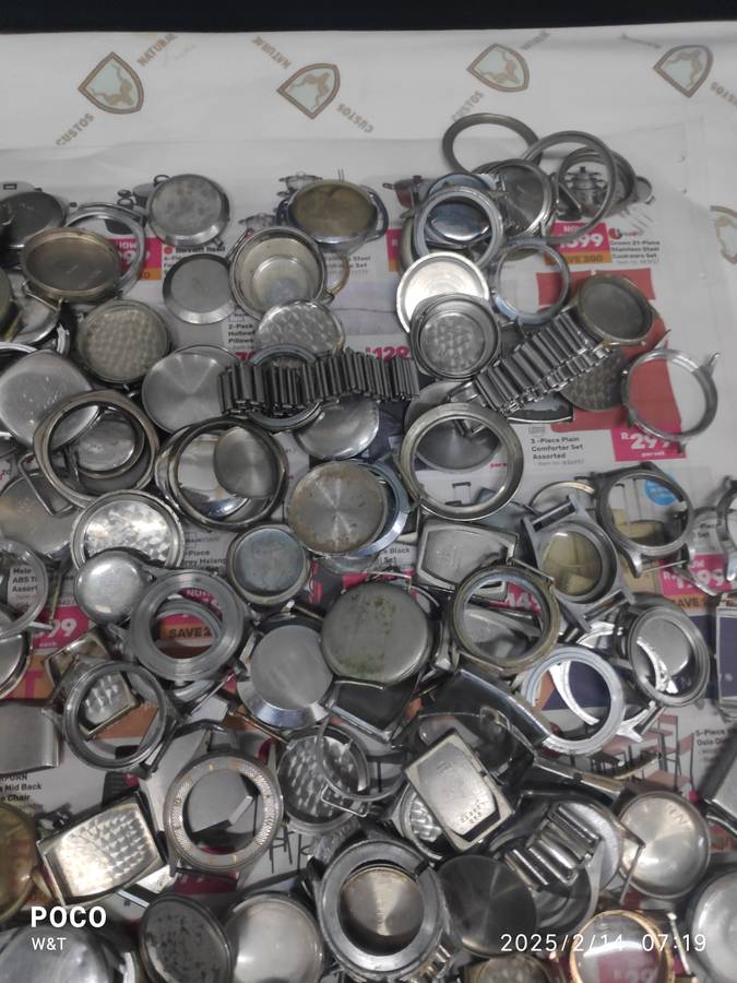 large lot of steel cases, trench, normal , tank and casebacks