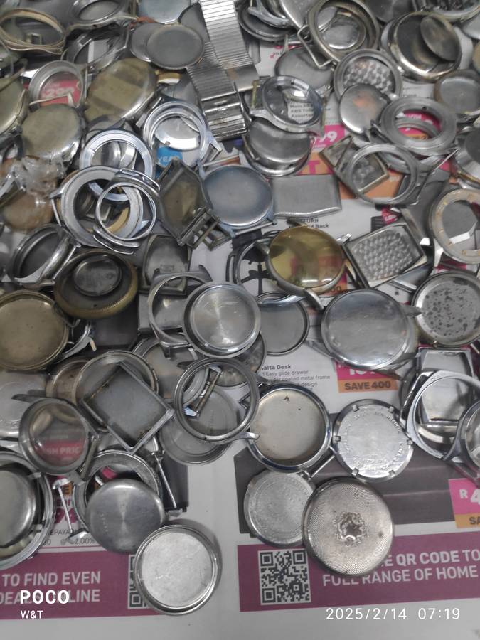 large lot of steel cases, trench, normal , tank and casebacks