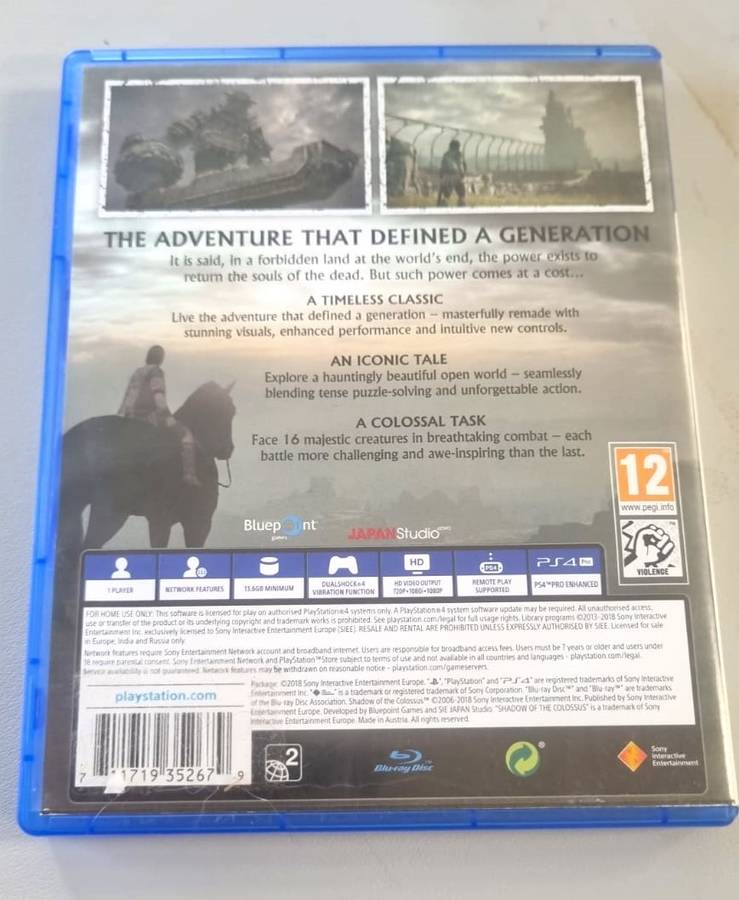 Shadow Of The Colossus PS4