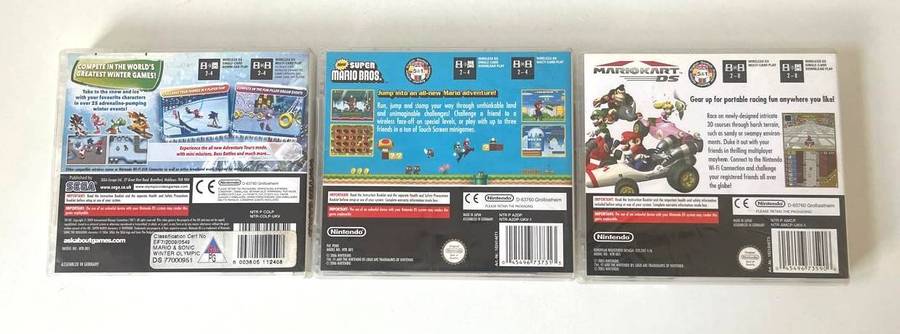 Nintendo DS Mario Game Lot  3 Complete-in-Box Classics