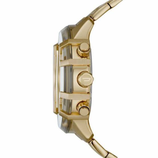 Men's Diesel Griffed Gold Dial Chronograph Watch DZ4573
