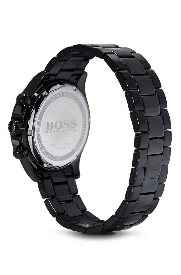 MENS HUGO BOSS IONIC BLACK CHRONOGRAPH WATCH 1512961 ##BRAND NEW##
