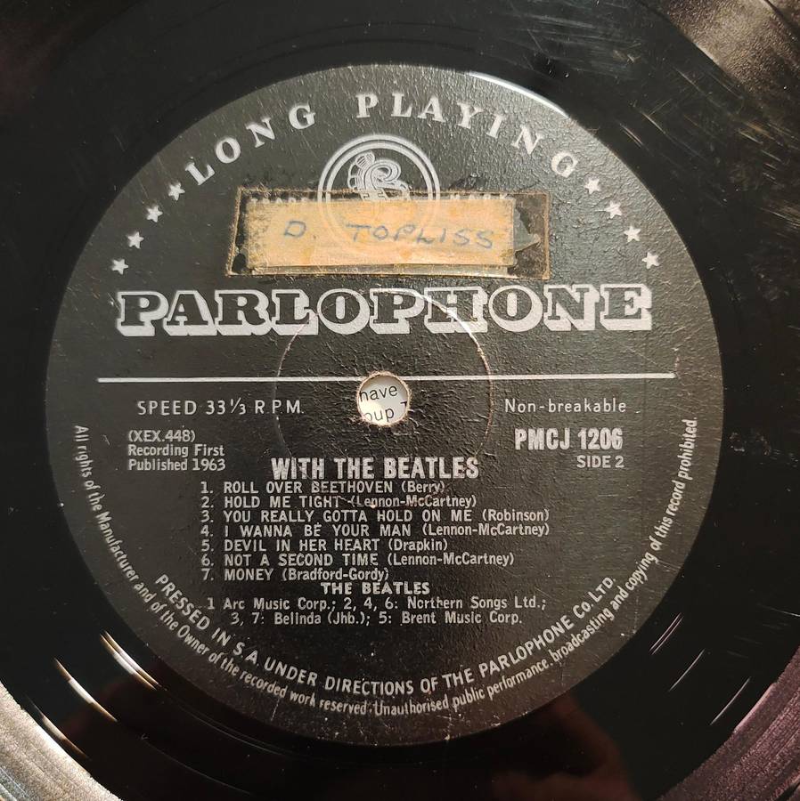 THE BEATLES -  WITH THE BEATLES - VG/VG