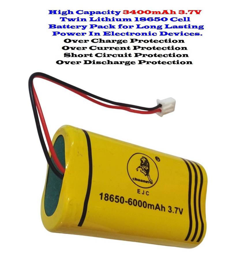 Rechargeable 18650 Battery Twin Pack 3.7V 2-Cells Pack In Parallel Connection. Collections Allowed.