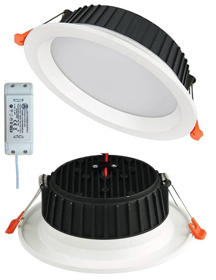 18W LED Warm White Light Colour Round Panel Recessed Ceiling Light AC220~240V. Collections Allowed.