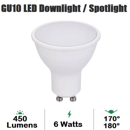 6W GU10 AC185~265V LED Light Bulbs Wide Beam Angle. Cozy Warm White Downlights. Collections Allowed.