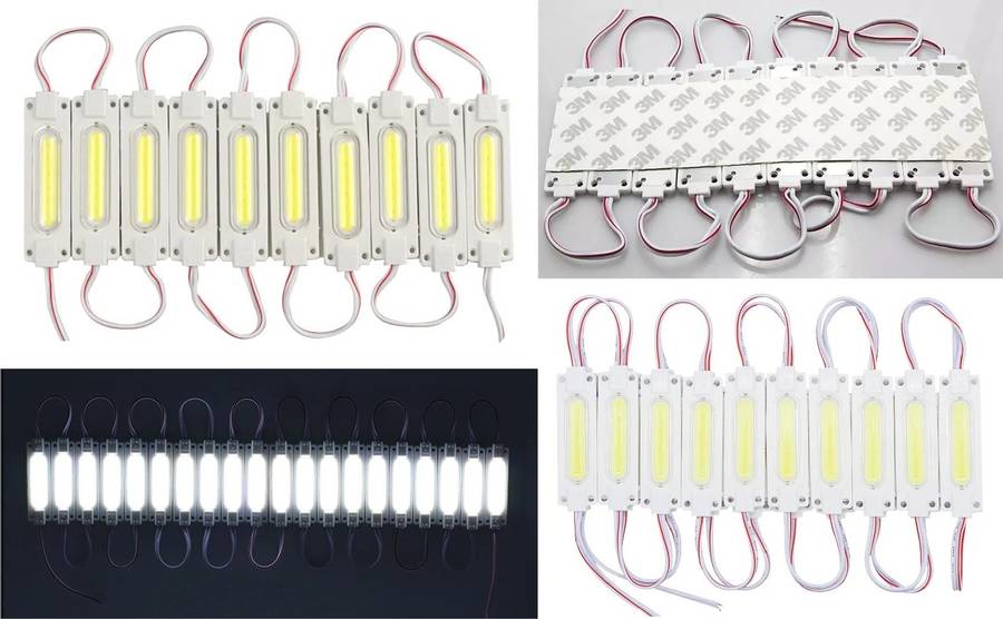 Giant Cool White COB LED Light Modules. Waterproof Injection Moulded with Lens. Collections Allowed.
