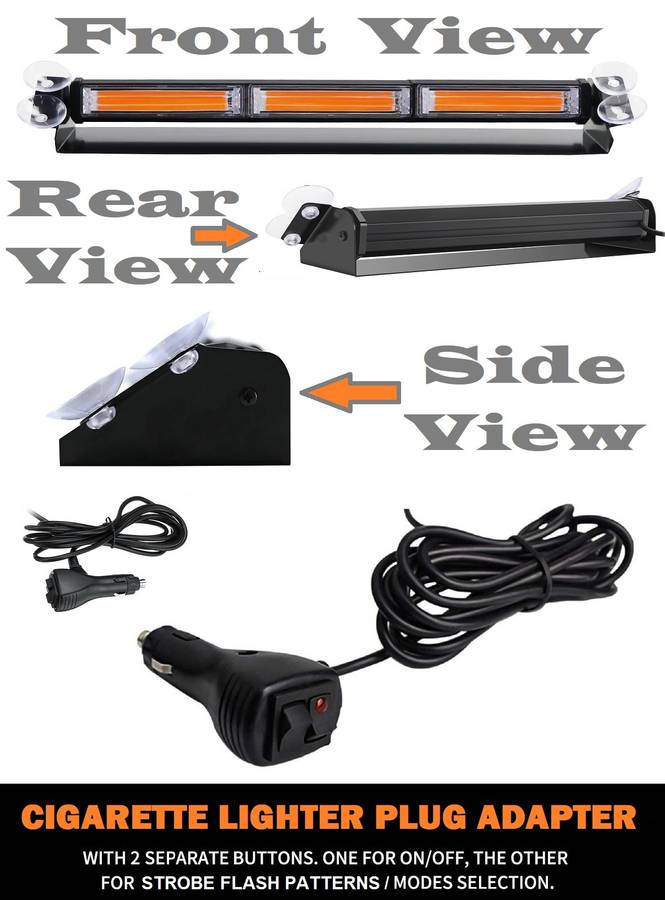 Red COB LED Windscreen Dashboard Vehicle Flash Strobe Very Long Dash Light Bar. Collections Allowed.