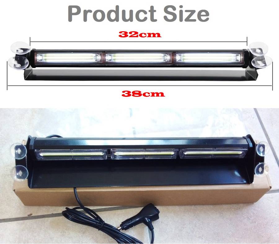Red COB LED Windscreen Dashboard Vehicle Flash Strobe Very Long Dash Light Bar. Collections Allowed.