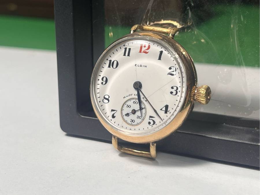 ELGIN GENTS TRENCH WATCH!!ANTIQUE