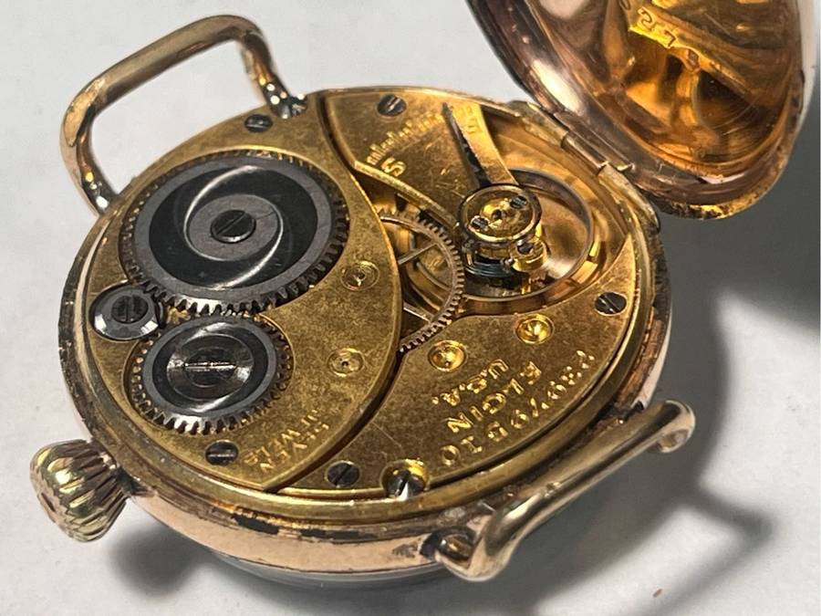 ELGIN GENTS TRENCH WATCH!!ANTIQUE