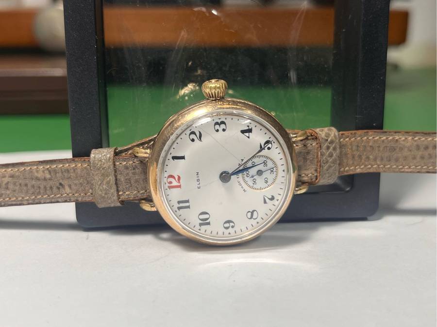 ELGIN GENTS TRENCH WATCH!!ANTIQUE