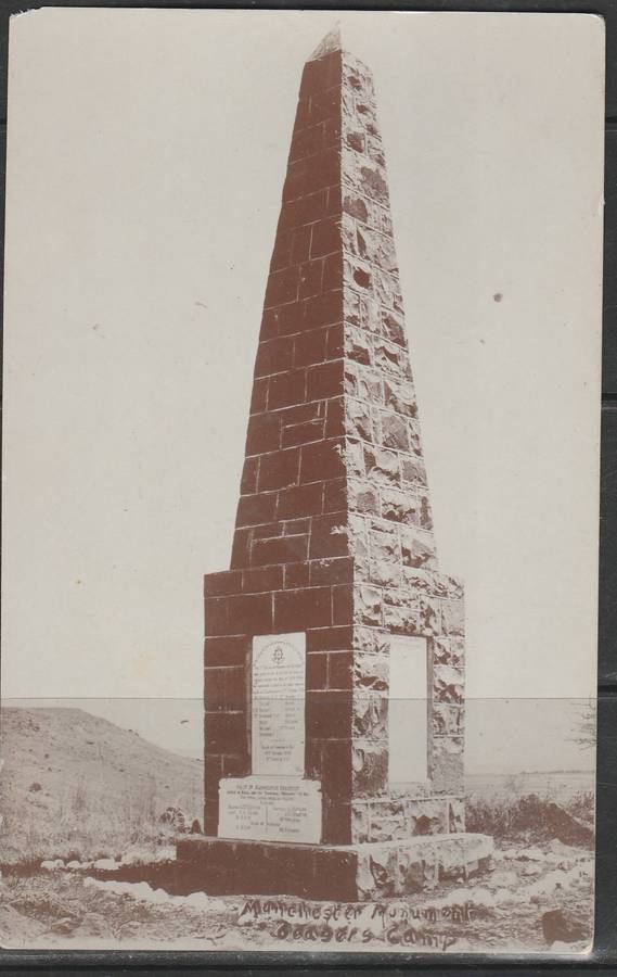 A PHOTO POST CARD OF A MONUMENT MINT LOOK SCAN