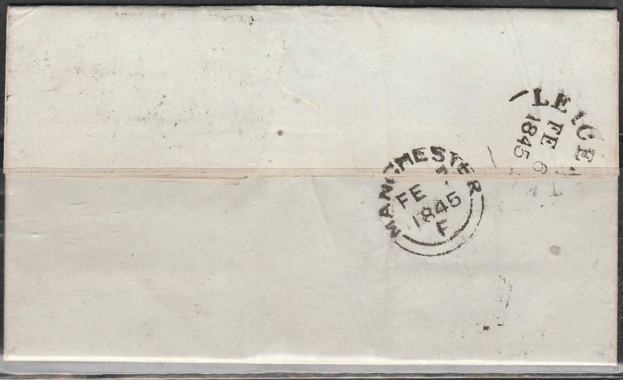 A COVER FROM GB FOLDED FULL LETTER WITH 1d FRANKED WORN PLATE LOOK SCAN X 3