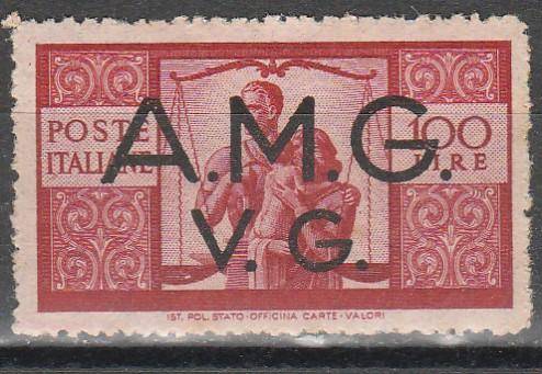 ITALY A. M.G. V.G. 100 LIRAS MINT* LOOK SCAN