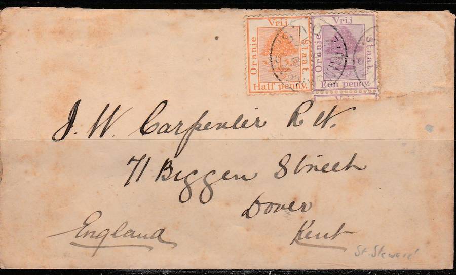 A COVER FROM O.F.S. TO GREAT BRITIAN 1898 LOOK SCANS X 2