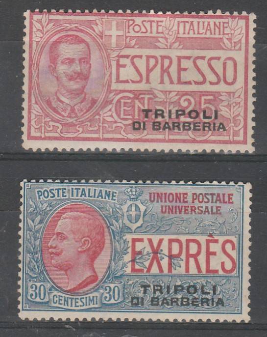 ITALIAN TRIPOLI DI BARBERIA OVERPRINT MINT* HIGH VALUE LOOK SCAN