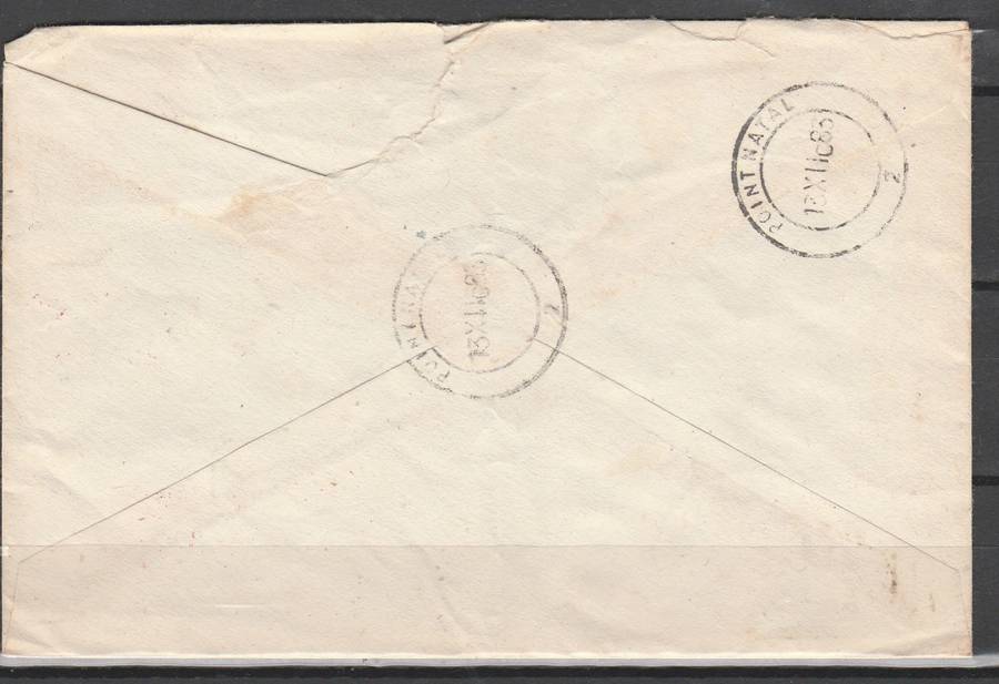 ZIMBABWE COVER TO S.A. REDIRECTED AND THEN TAXED CACHETS APPLIED LOOK SCAN X2