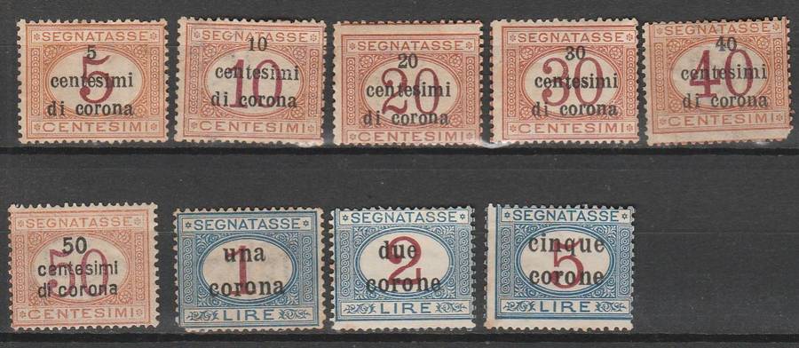 ITALY DI CORONA POSTADE DUES SOME VALUE HERE LOOK SCAN X2