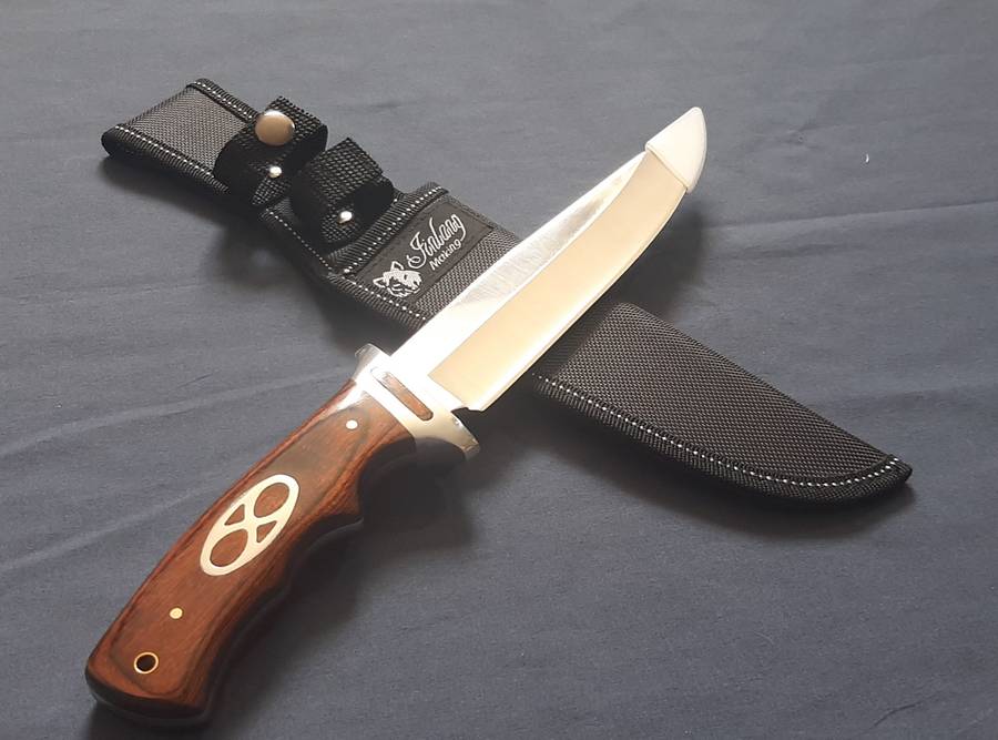 BEAUTIFUL 33CM HUNTING KNIFE WITH WOODEN HANDLE