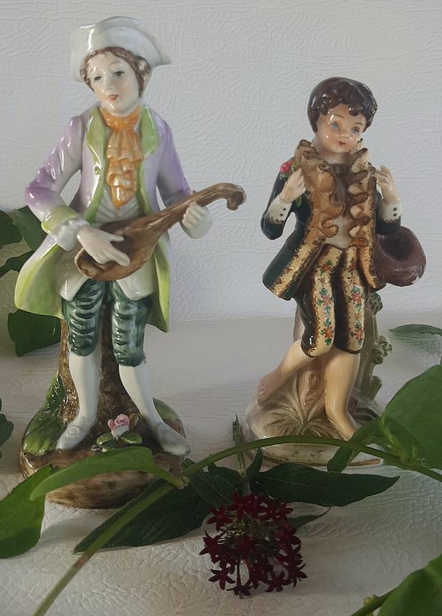 TWO CERAMIC VICTORIAN FIGURINES